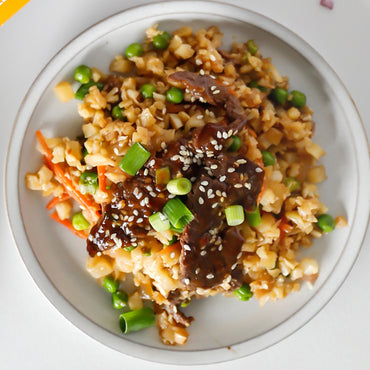 Honey Garlic Beef Cauliflower Fried Rice